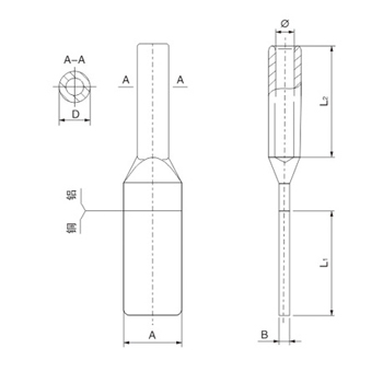 Al-Cu transition terminal connectors(Compression type)