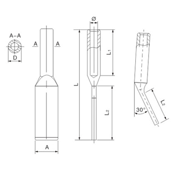 Compression copper terminal connector(type A,B)