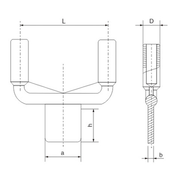 Aluminum terminal connector double-bundle conductor(compression type)