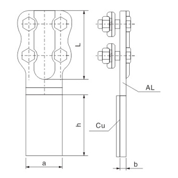 Aluminum-copper terminal clamps