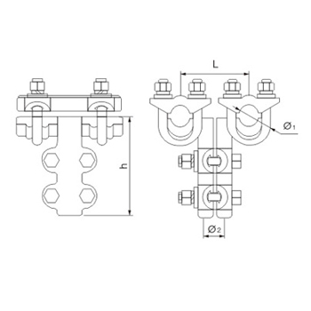 T-connectors for double-bundle conductors