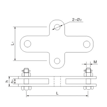 Double crossing clevises