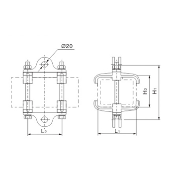 Hanging supports for channel bar