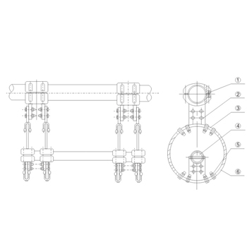 Tubular bus-bar assemble drawing