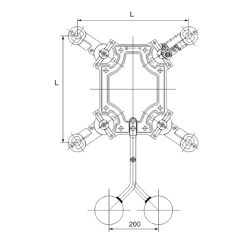 Spacers dampers for four-bundle conductor